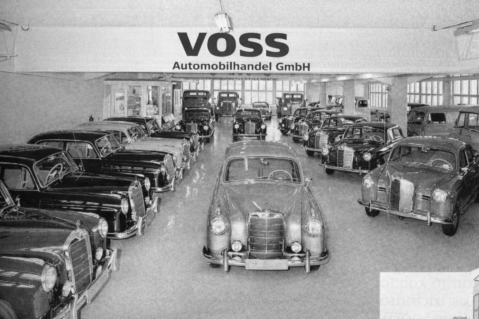 Showroom VOSS in den 1950er Jahren